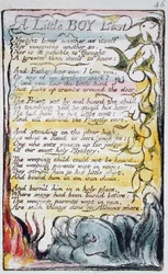 A Little Boy Lost, plate 46 (Bentley 50) from Songs of Innocence and of Experience (Bentley Copy L) 1789-94